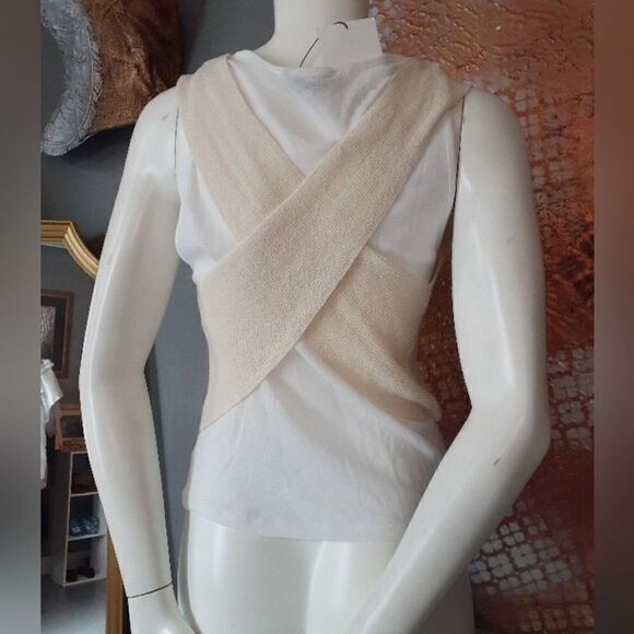 NWT Zara Cotton Blend Vest/Tank Top Hybrid - Picture 4 of 10